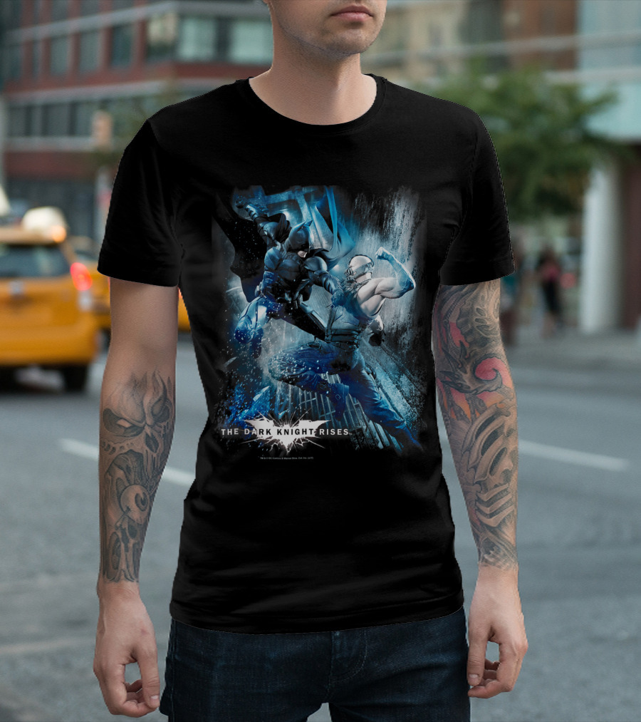 The Dark Knight Rises Batman vs Bane Epic Showdown T-Shirt