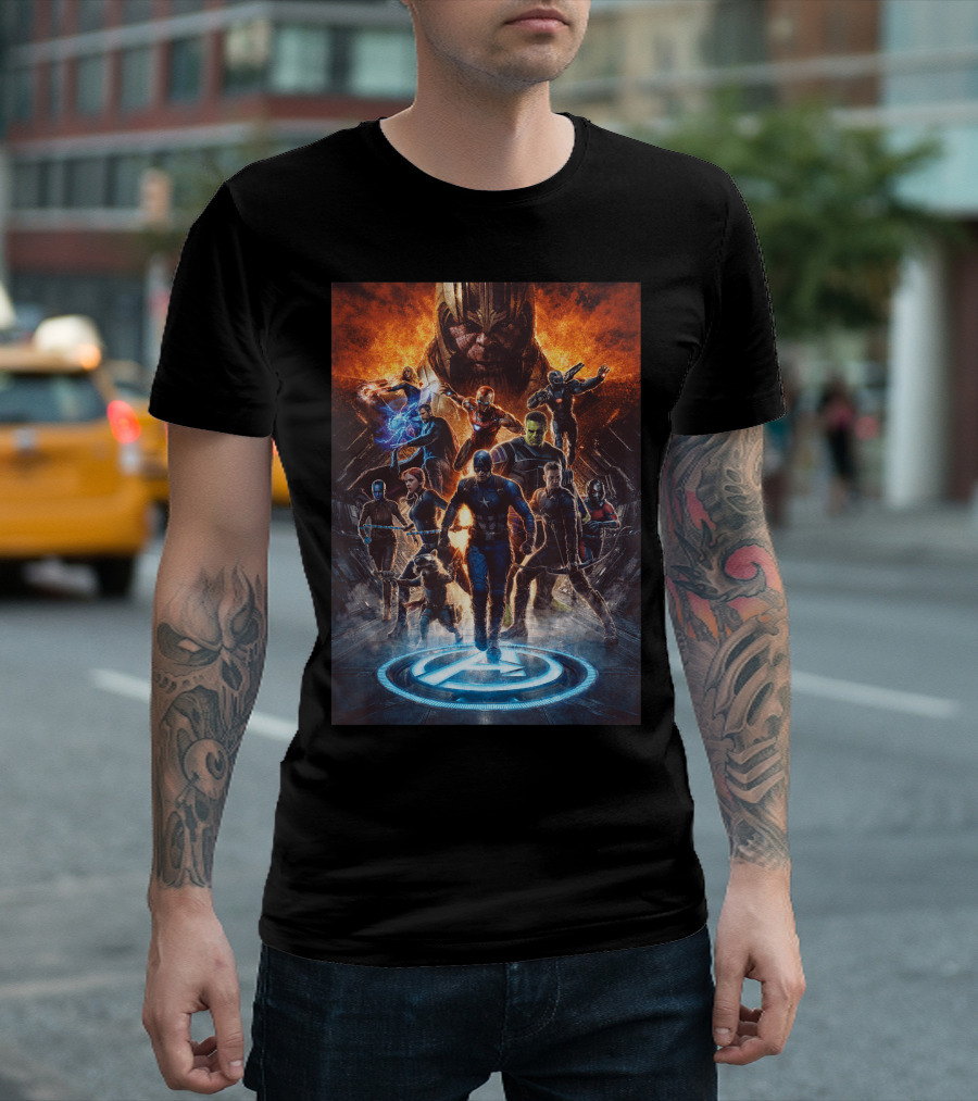 Marvel Avengers Endgame Earth's Mightiest Heroes Assemble Against Thanos T-Shirt