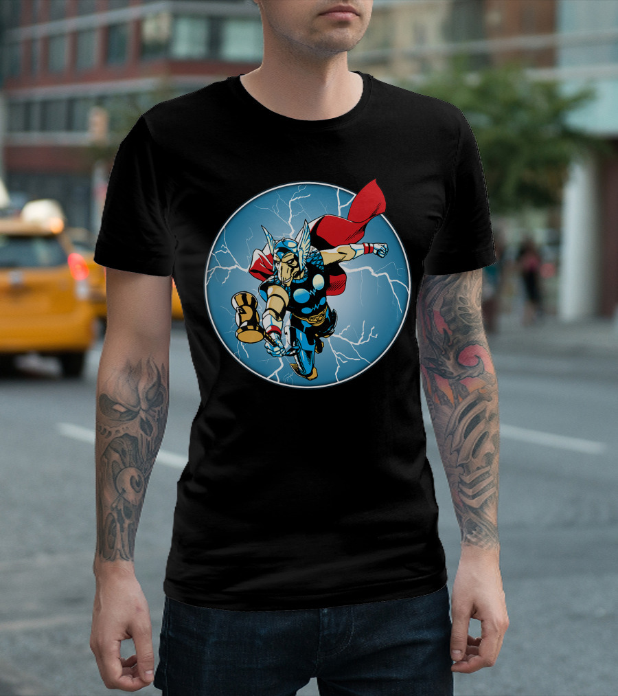 Marvel Beta Ray Bill Flying Lightning Hammer T-Shirt
