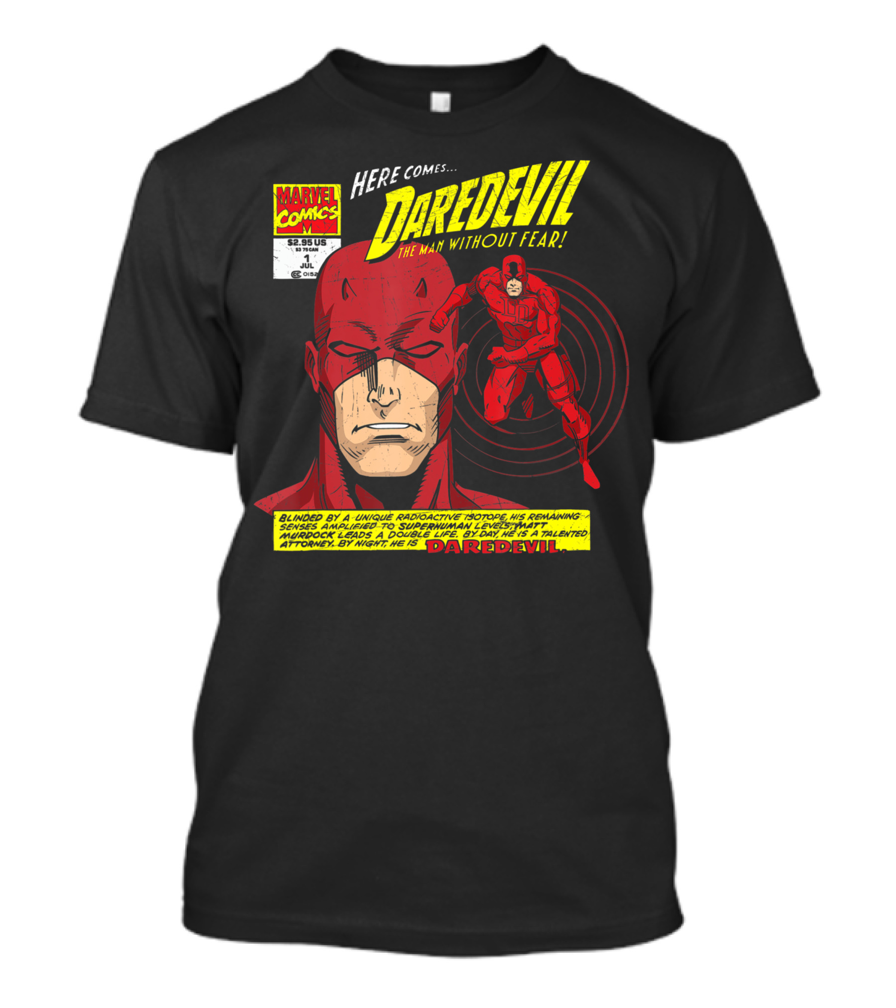 Marvel Comics Daredevil Here Comes The Man Without Fear Issue #1 Comic Book Cover T-Shirt