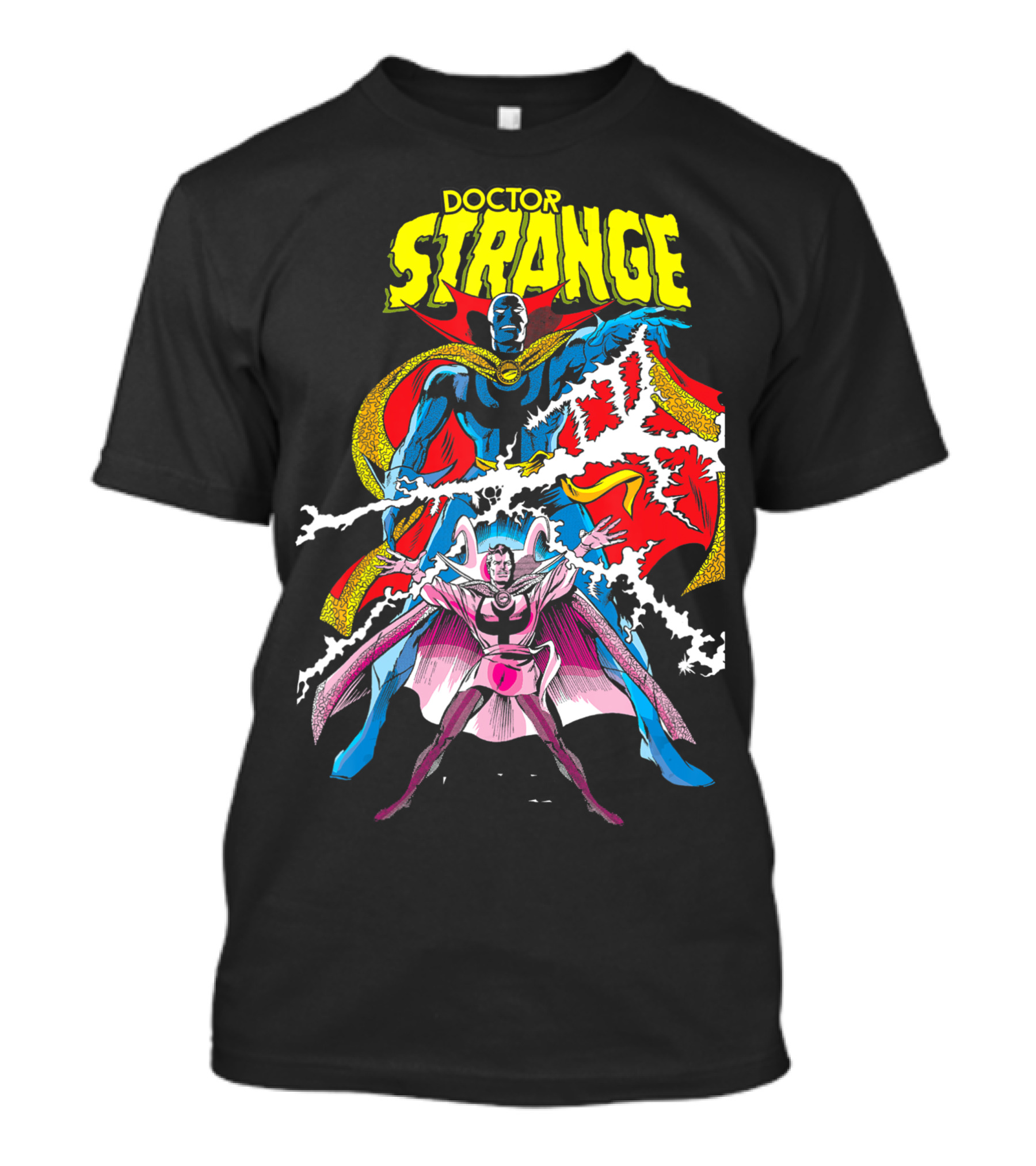 Marvel Doctor Strange Magic Lightning Comic Illustration Doctor Fate Crossover T-Shirt