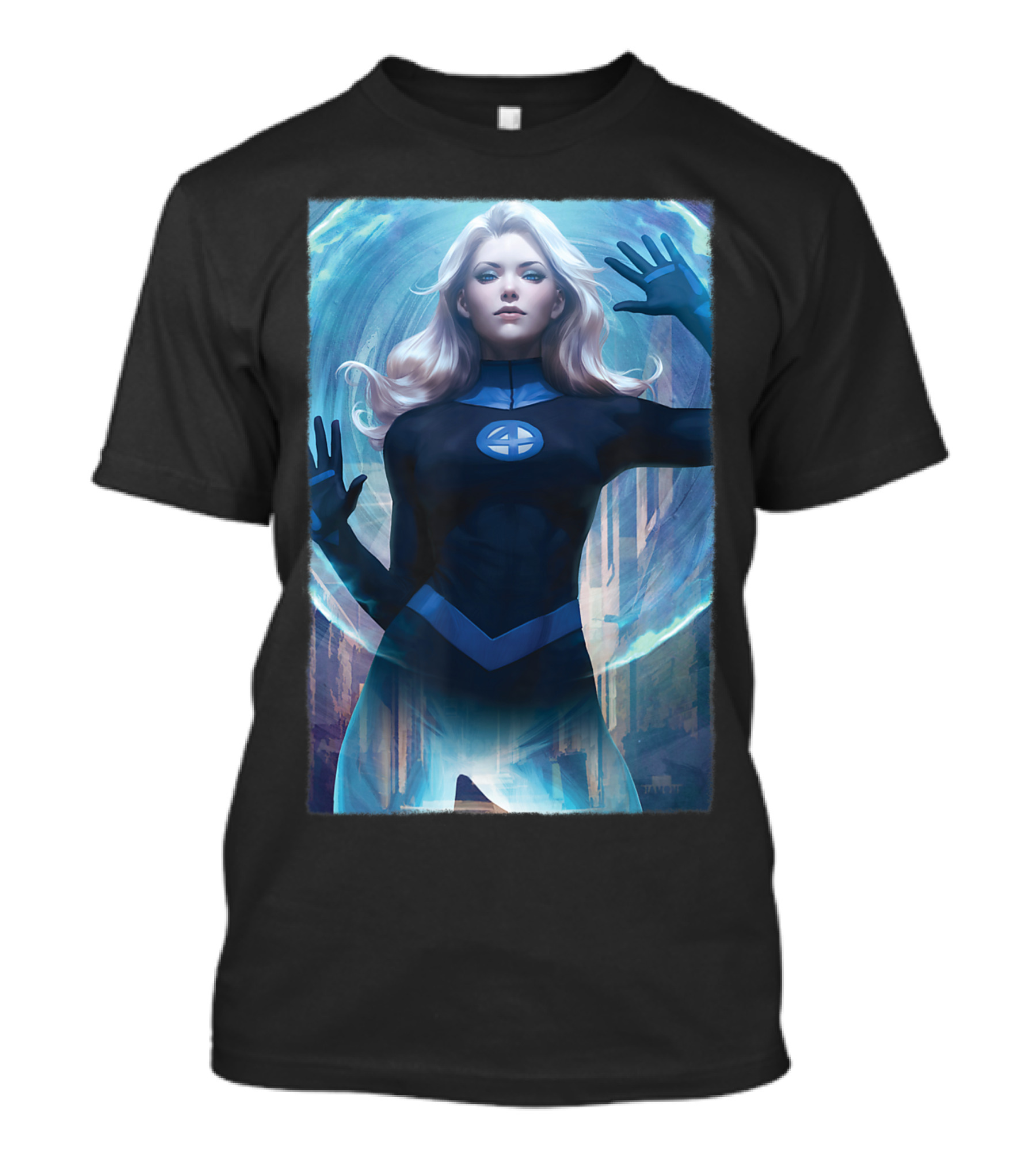Marvel Fantastic Four Sue Storm Invisible Woman Iconic Powers T-Shirt