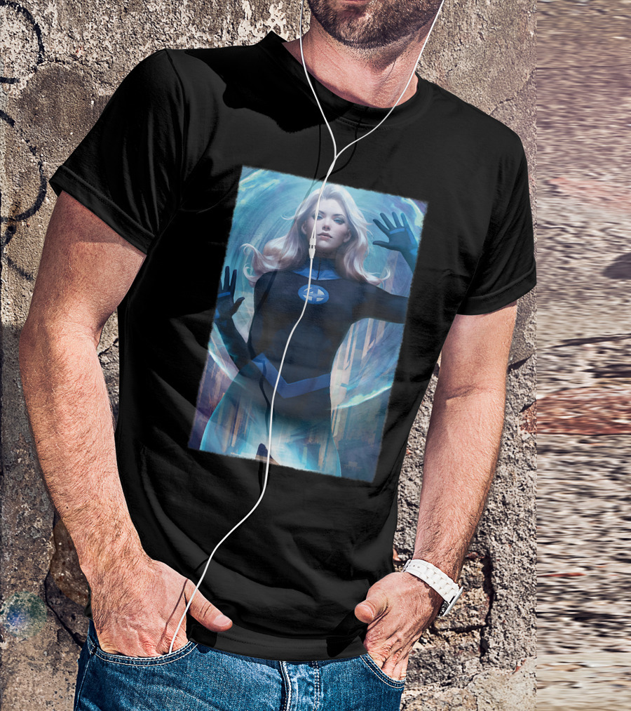 Marvel Fantastic Four Sue Storm Invisible Woman Iconic Powers T-Shirt