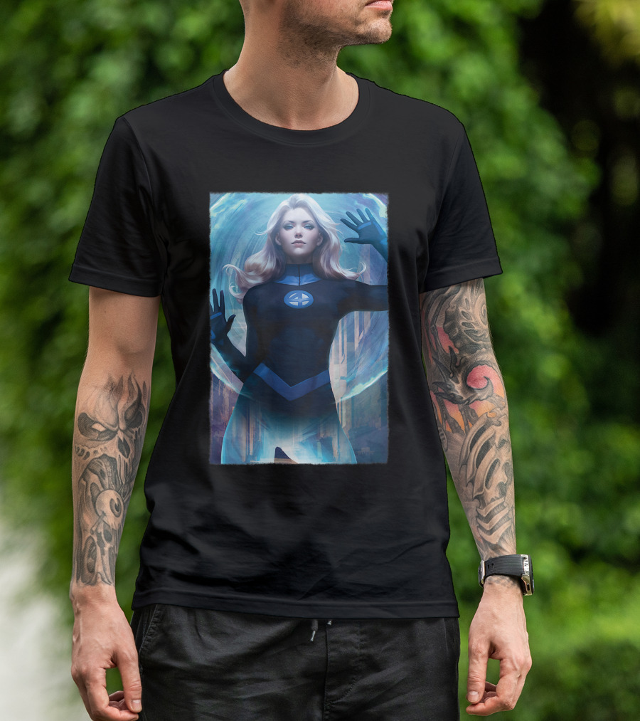 Marvel Fantastic Four Sue Storm Invisible Woman Iconic Powers T-Shirt