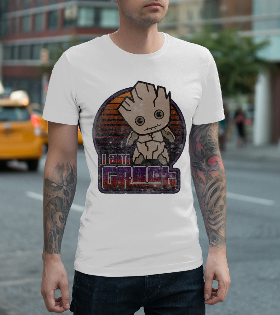 Kawaii Marvel I Am Groot Guardians of the Galaxy T-Shirt