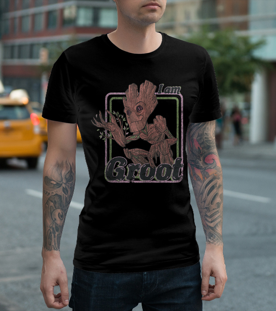 Marvel Guardians of the Galaxy I Am Groot Character T-Shirt