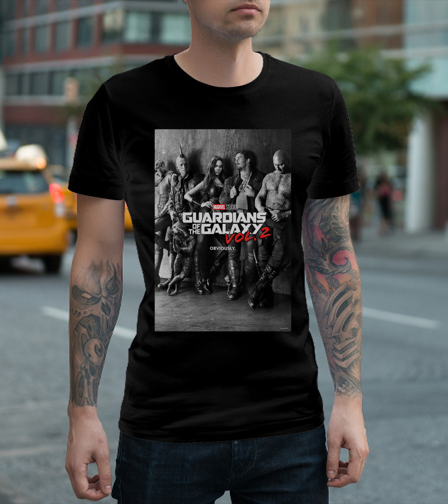 Marvel Studios Guardians Of The Galaxy Vol 2 Group Shot Obviously T-Shirt