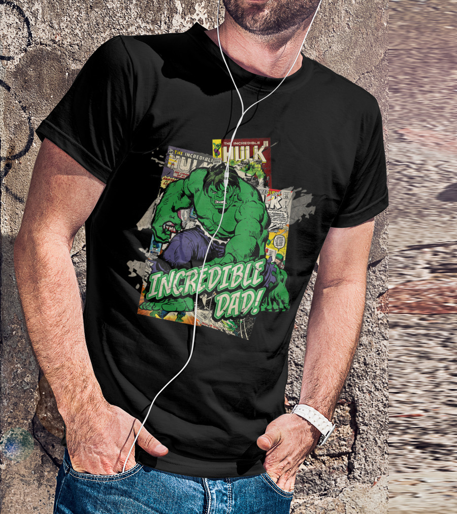 Marvel Incredible Hulk Comic Style Incredible Dad T-Shirt
