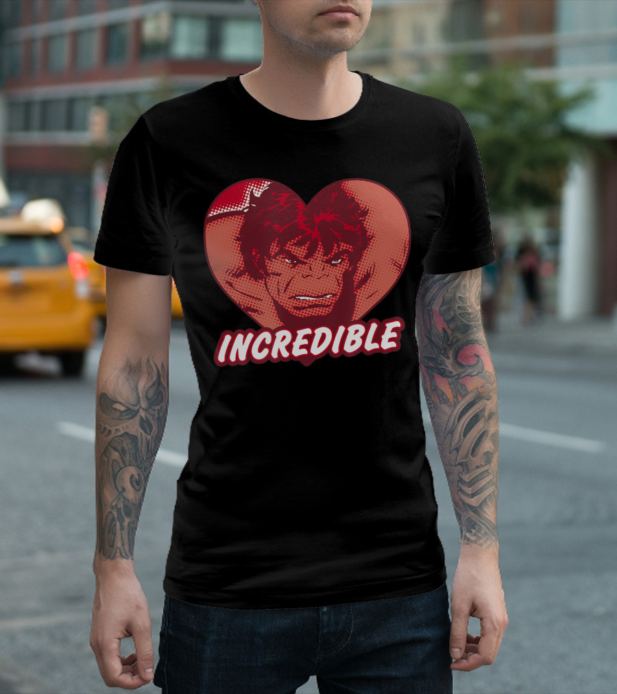 Marvel Incredible Hulk Heart Valentine T-Shirt