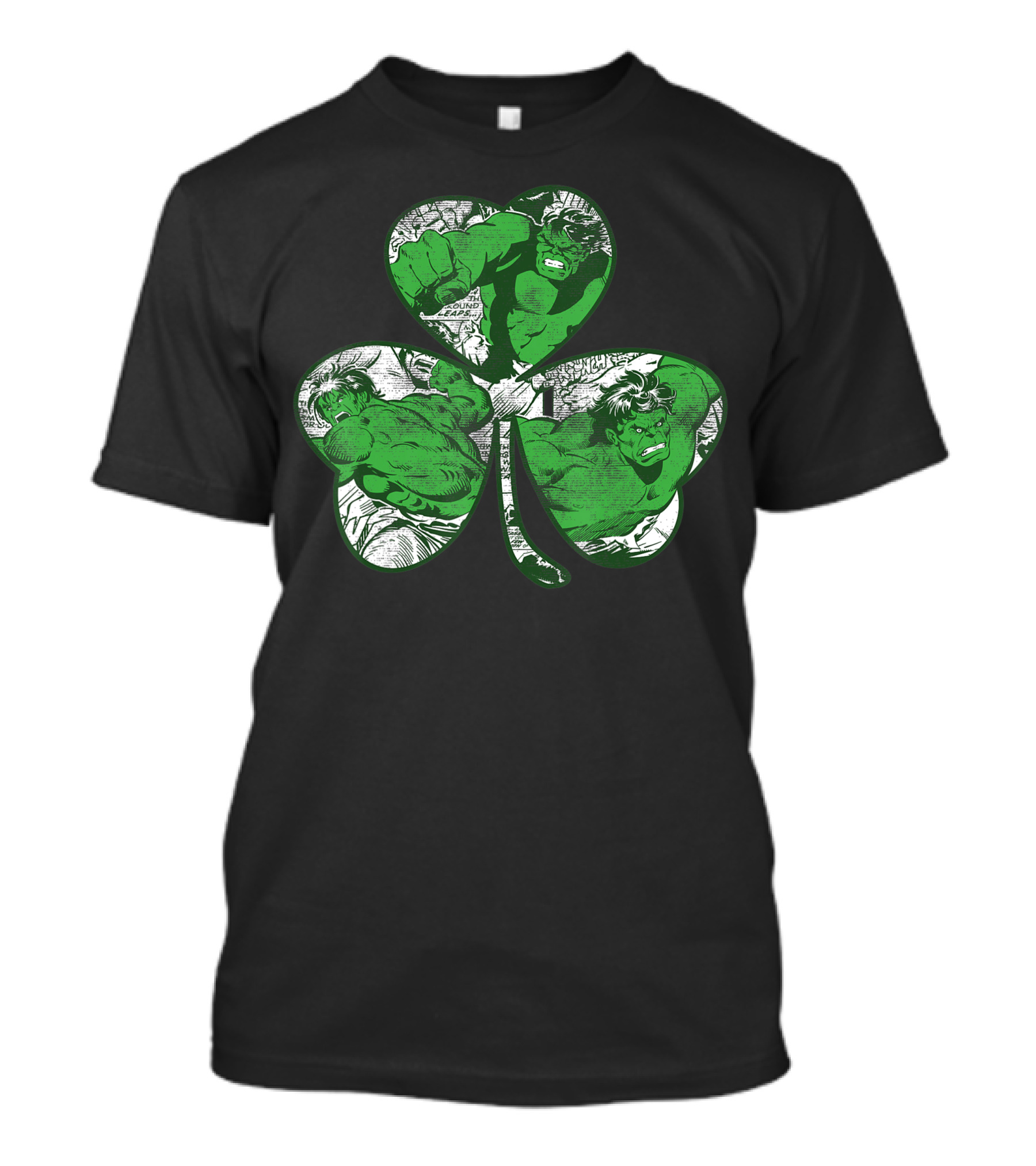 Marvel Hulk Vintage Comic Shamrock St Patricks Day T-Shirt