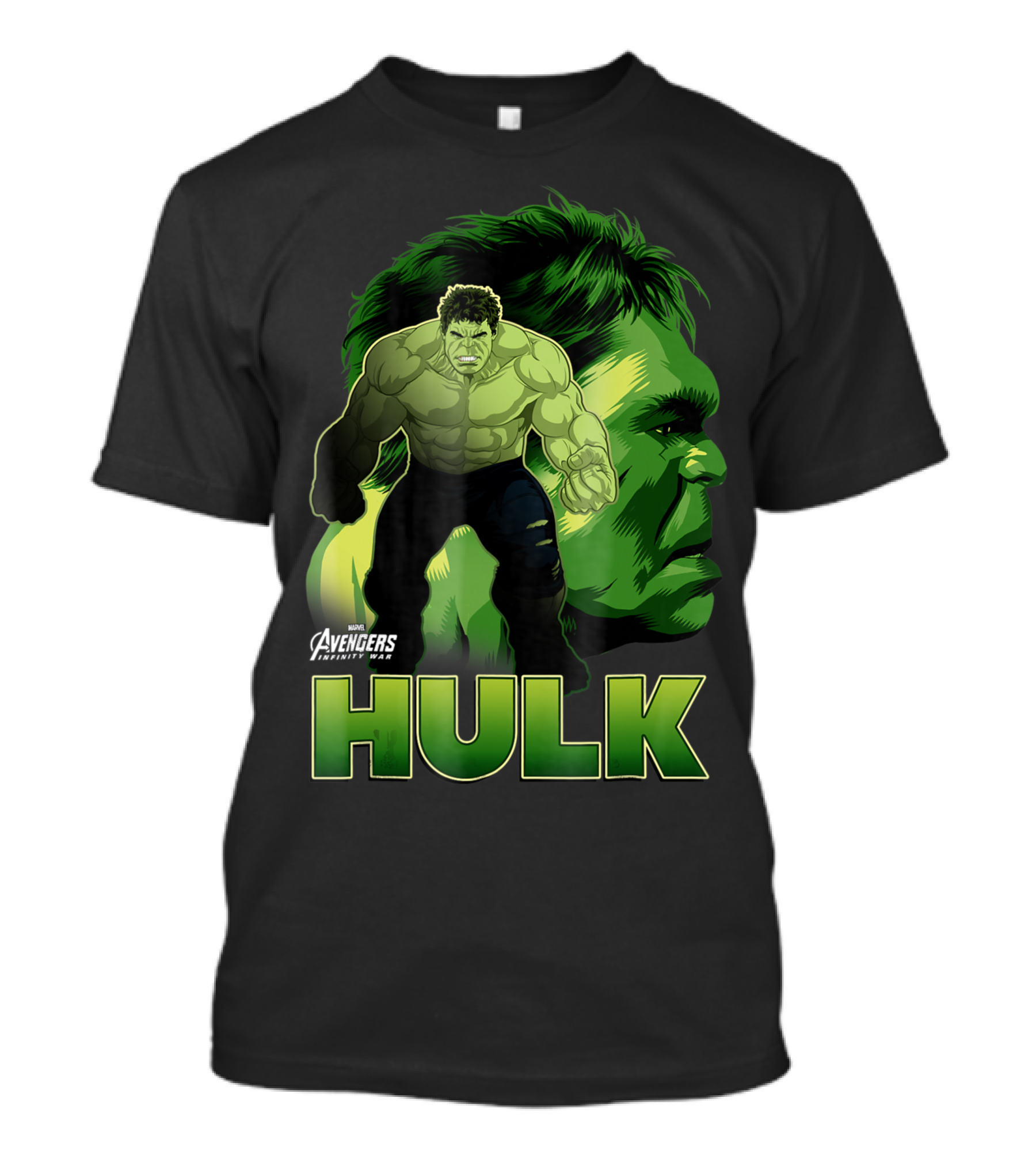 Avengers Infinity War Hulk Large Head Forward Stance T-Shirt