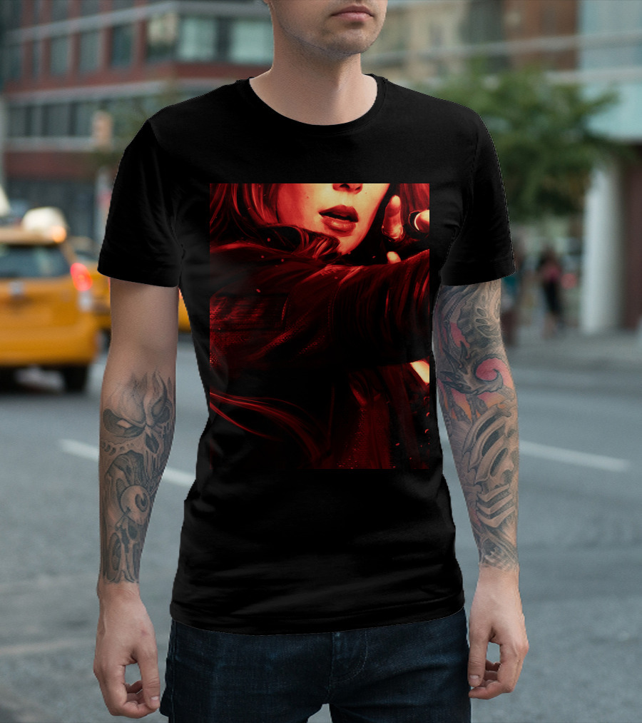 Marvel Infinity War Scarlet Witch Red Aesthetic T-Shirt