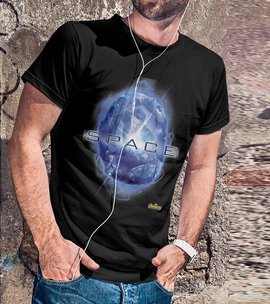 Avengers Infinity War Space Stone Heroes Collage T-Shirt