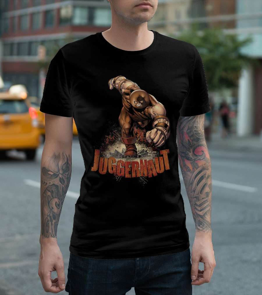 Juggernaut Marvel Powerful Charge Action Burst T-Shirt