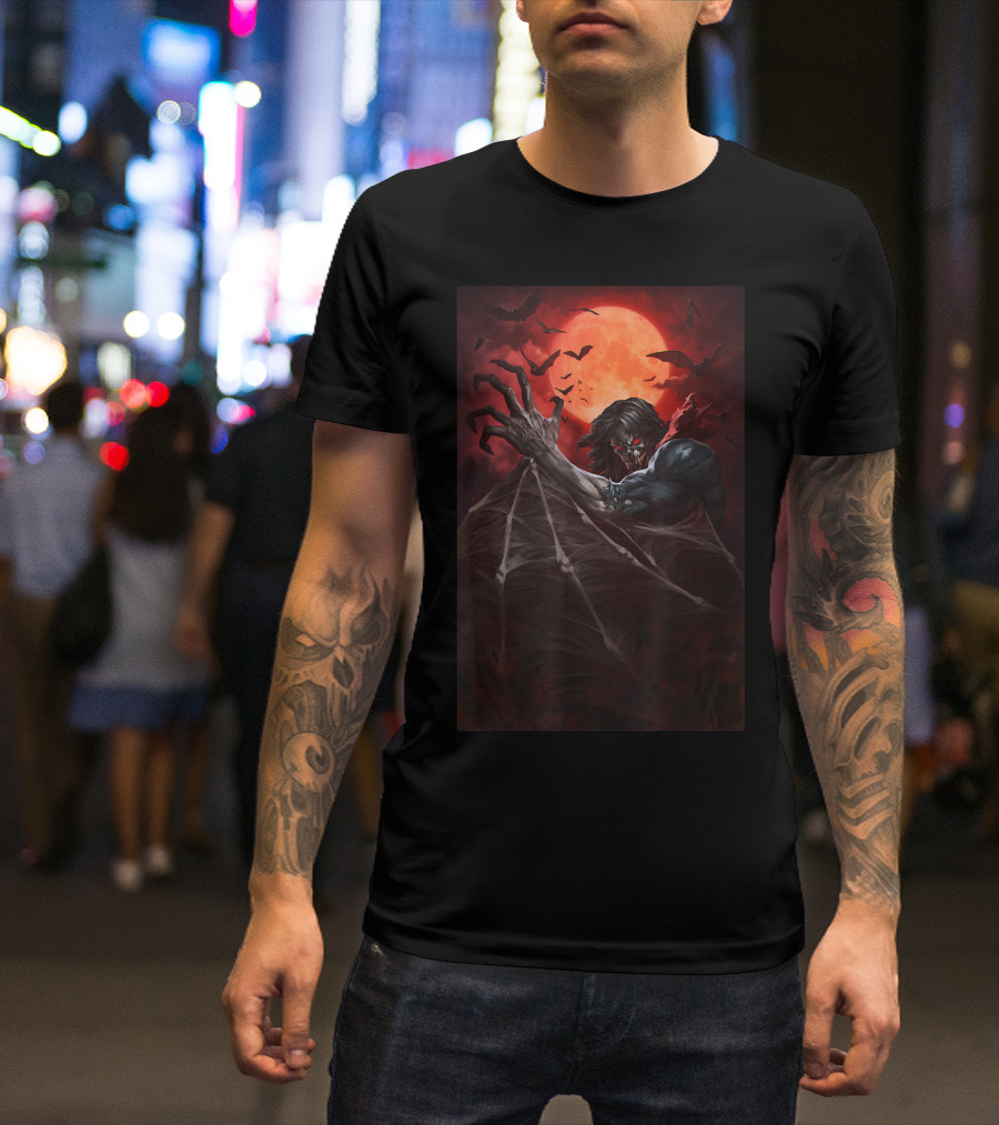 Marvel Morbius Red Moon Vampire Transformation T-Shirt