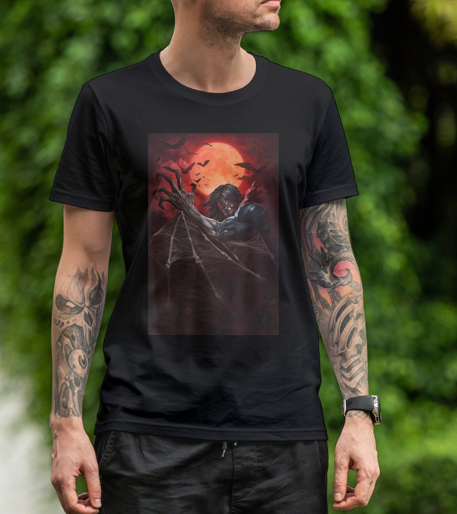 Marvel Morbius Red Moon Vampire Transformation T-Shirt