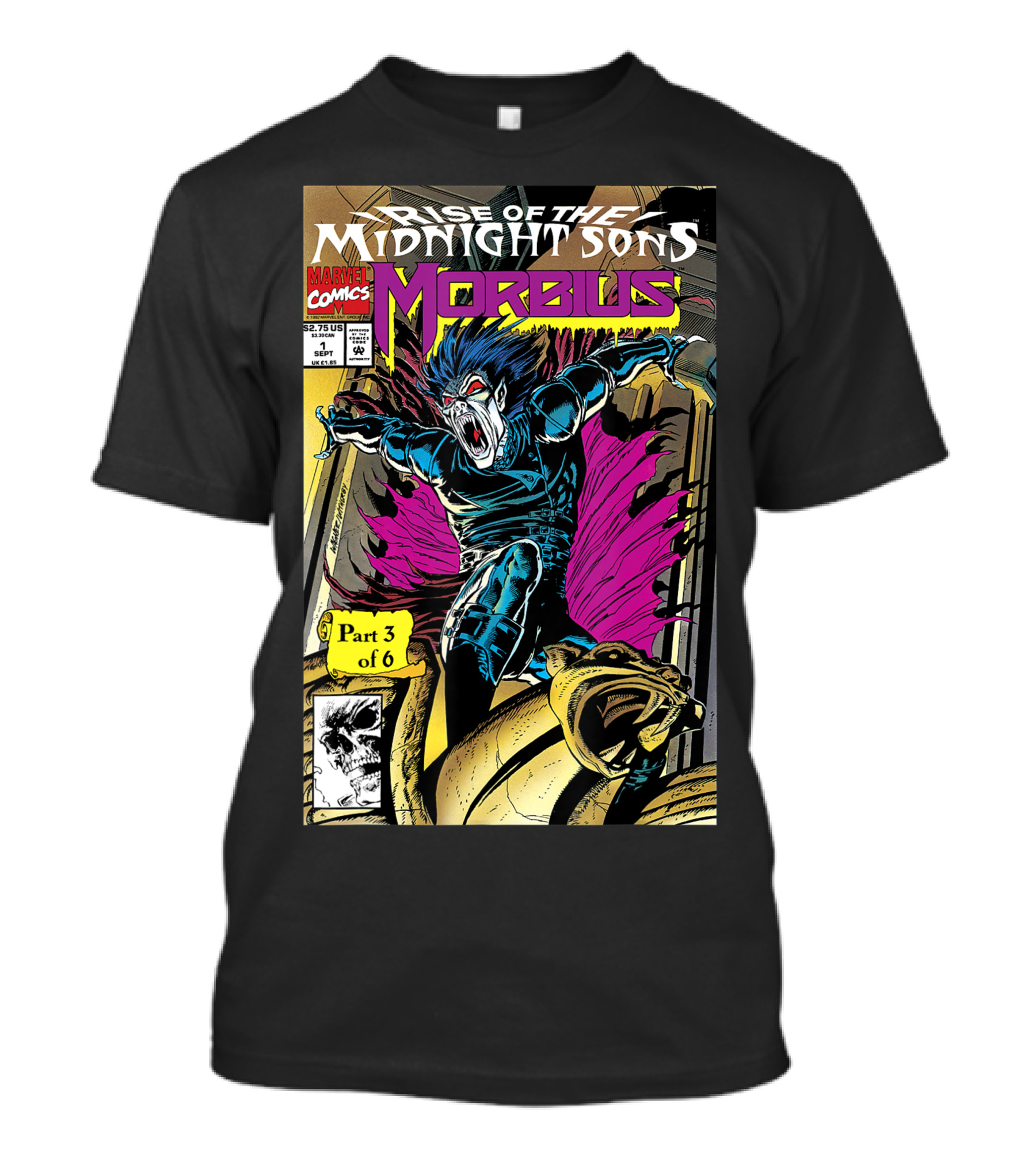 Marvel Comics Rise Of The Midnight Sons Morbius Part 3 Of 6 Comic Cover T-Shirt
