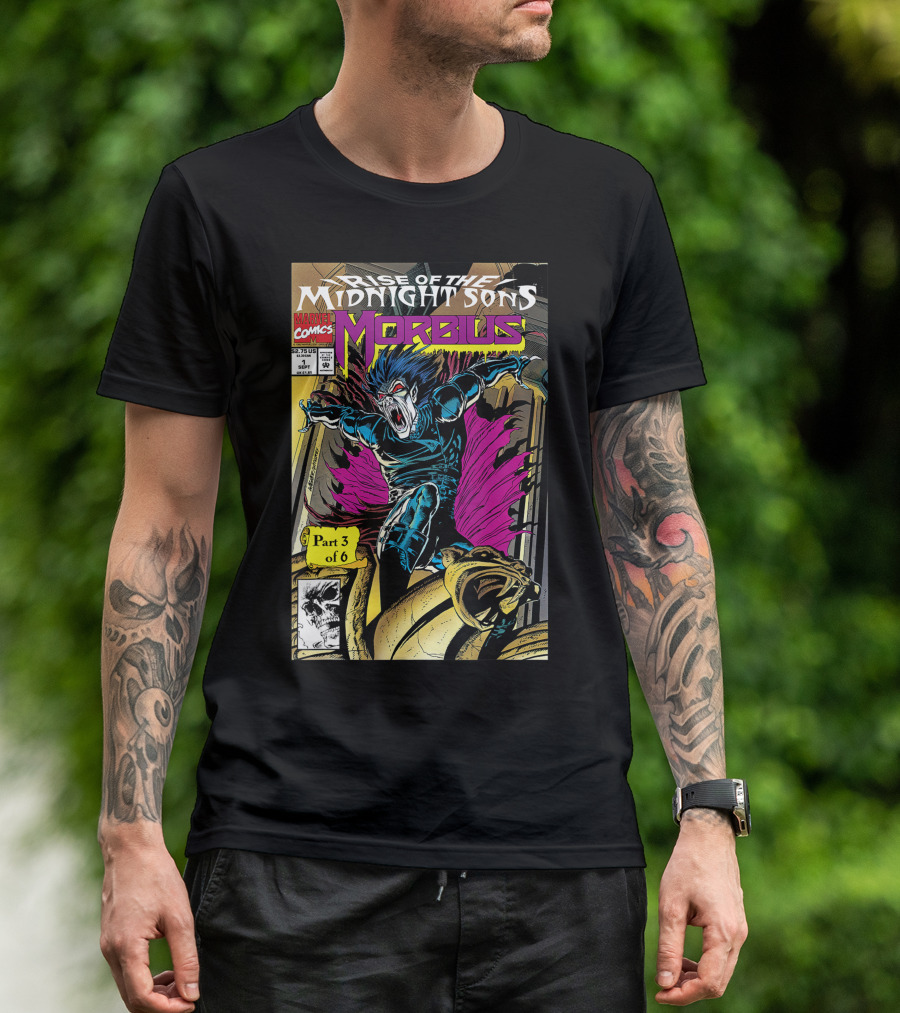 Marvel Comics Rise Of The Midnight Sons Morbius Part 3 Of 6 Comic Cover T-Shirt