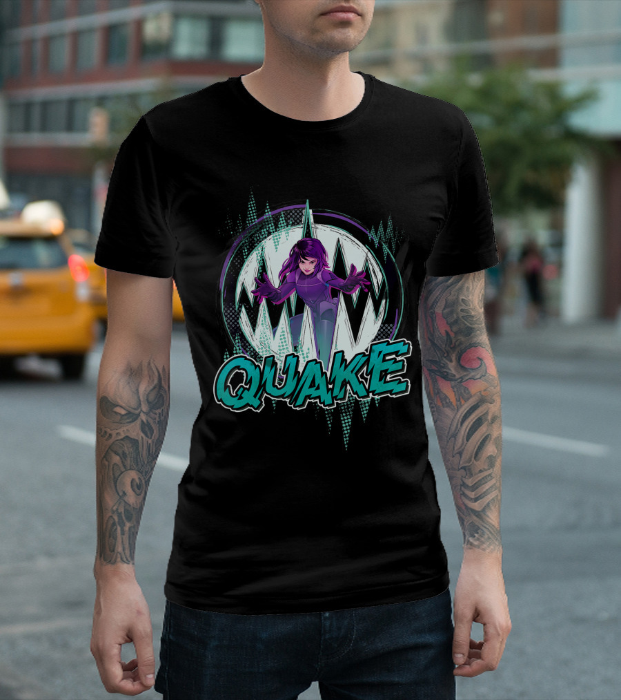 Marvel Rising Secret Warriors Quake Action Pose Character T-Shirt