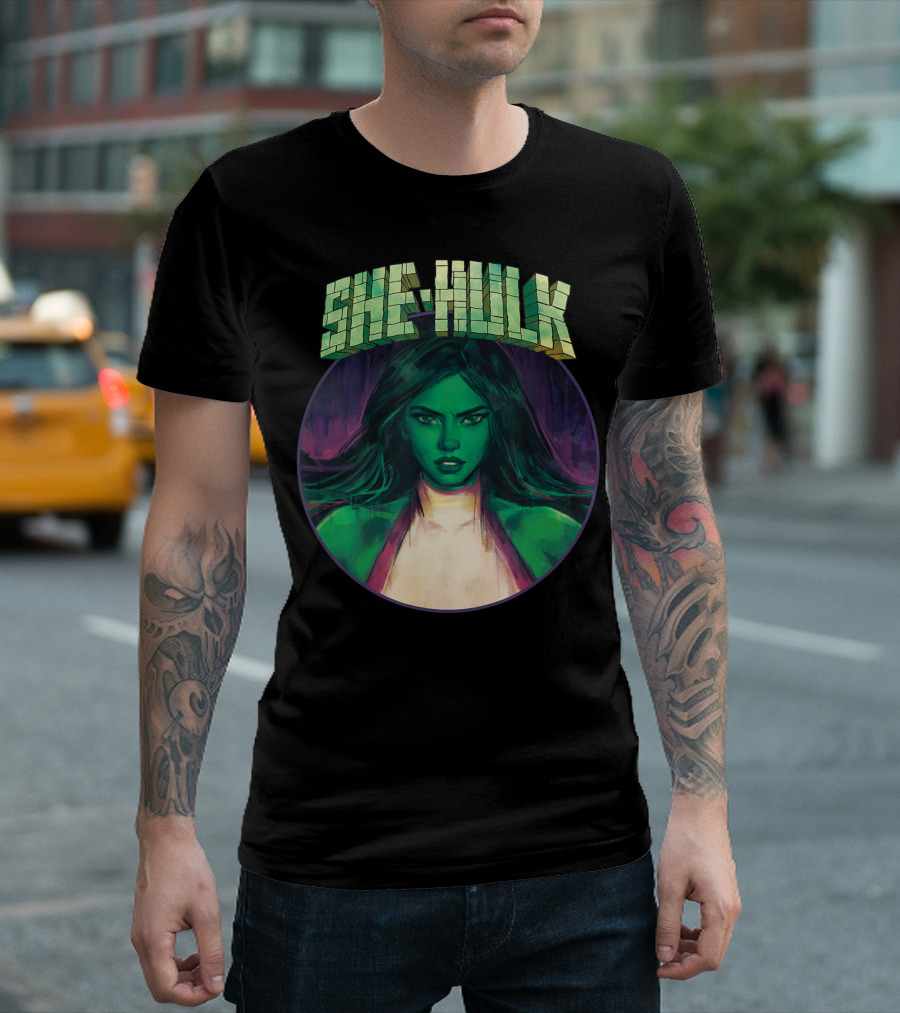 Marvel She Hulk Powers Of A Girl Bold Heroic T-Shirt