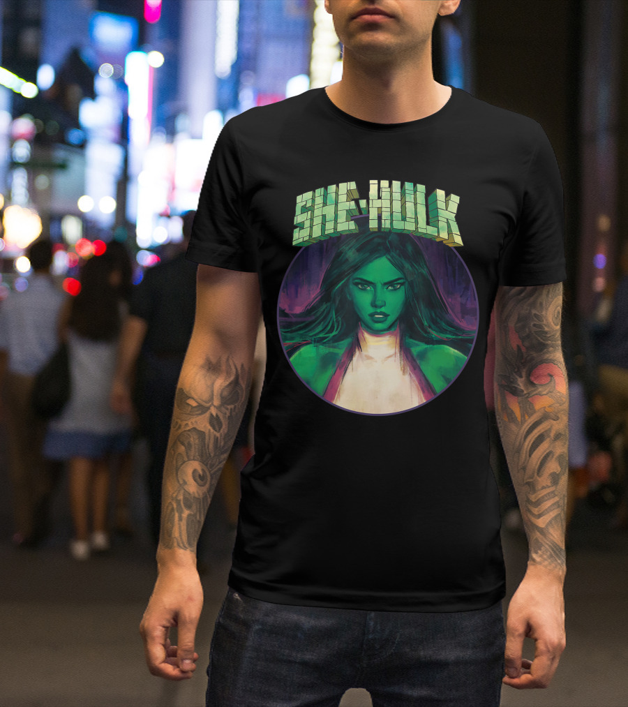 Marvel She Hulk Powers Of A Girl Bold Heroic T-Shirt