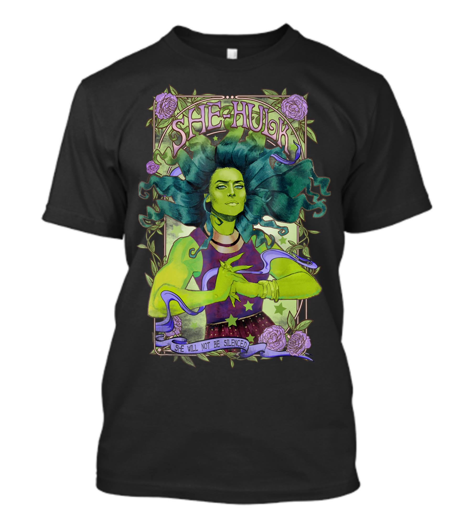 She Hulk She Will Not Be Silenced Vintage Floral Marvel T-Shirt