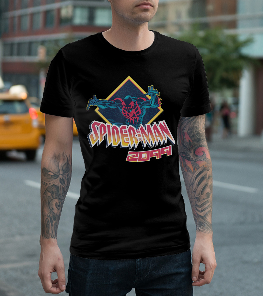 Spider Man 2099 Retro Action Pose T-Shirt