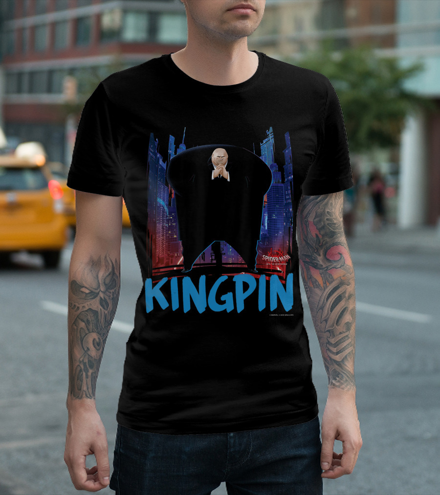Marvel Spider Man Into The Spider Verse Kingpin Cityscape T-Shirt