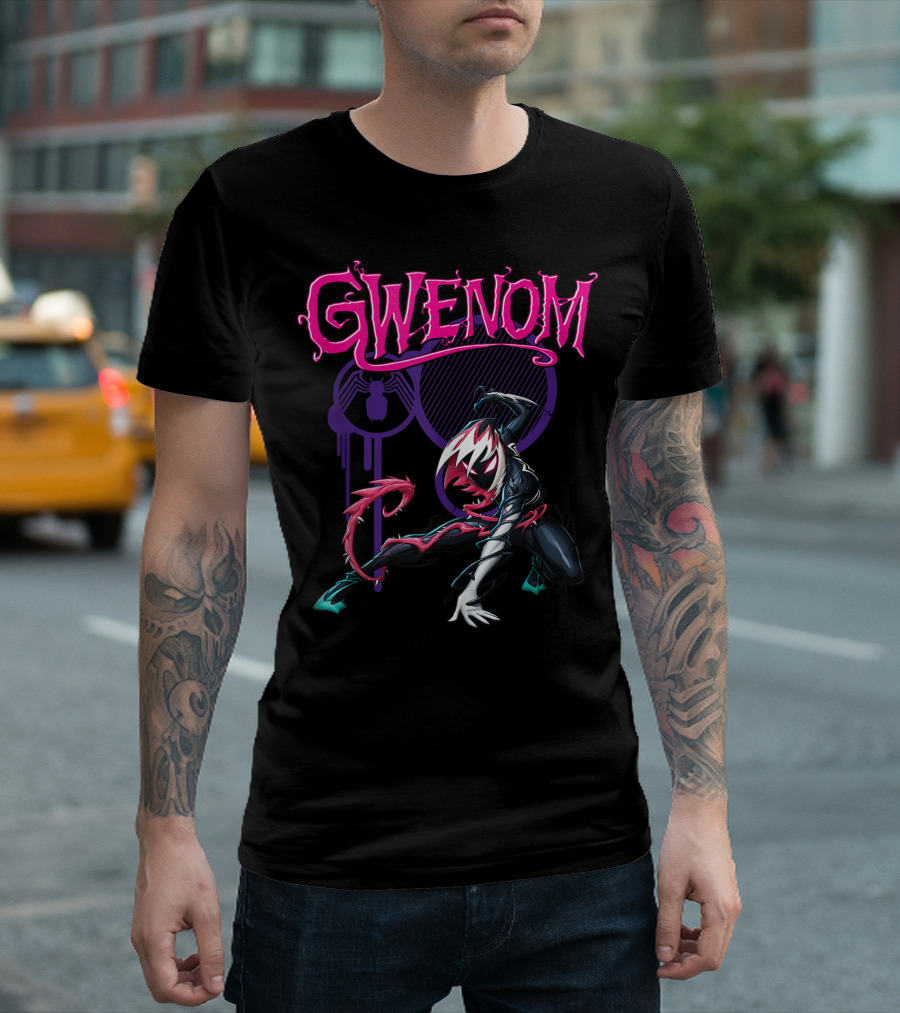 Gwenom Marvel Spider Man Maximum Venom Character Dynamic Pose T-Shirt