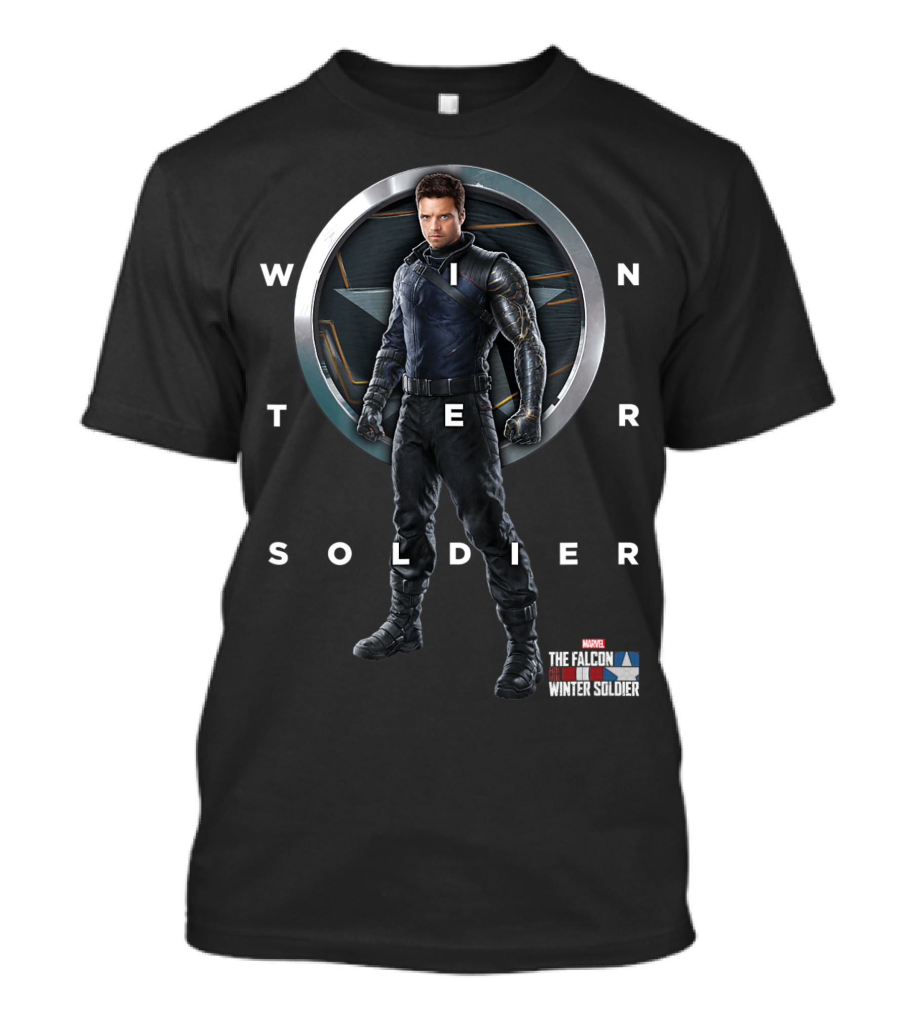 Winter Soldier Marvel The Falcon And The Winter Soldier Bucky Shield T-Shirt