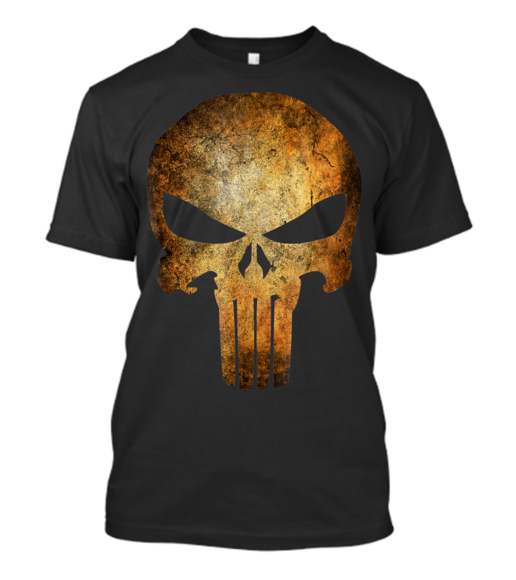 Marvel Punisher Anatomical Skull Rusted Texture T-Shirt