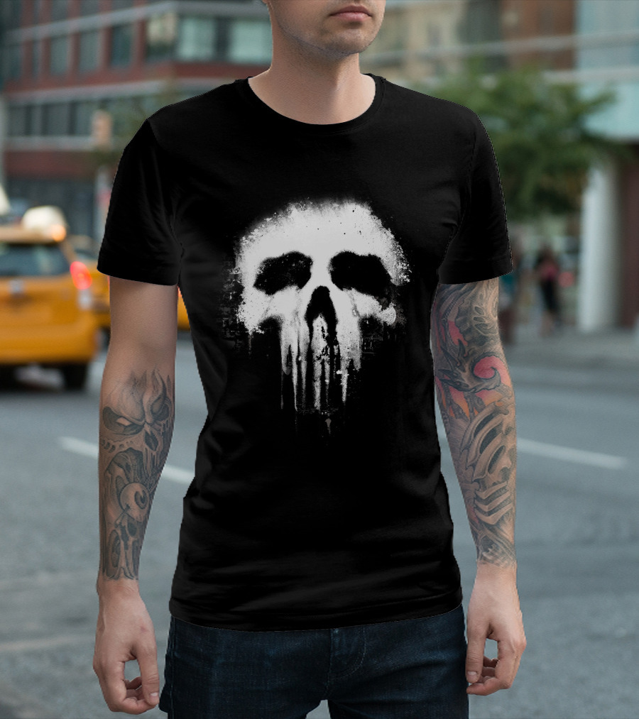 Marvel The Punisher Grungy Skull T-Shirt