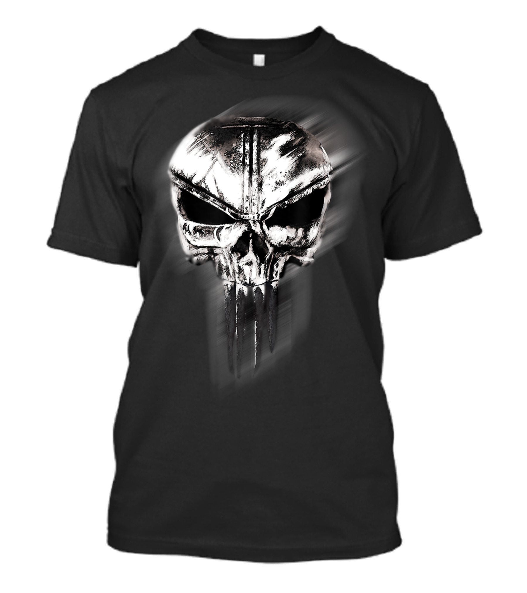 Marvel The Punisher Skull Blurred Symbol Distressed Effect T-Shirt