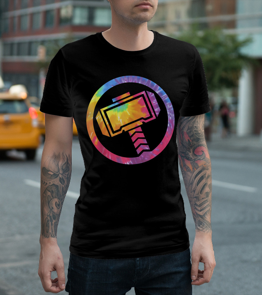 Marvel Thor Mjolnir Tie Dye Hammer T-Shirt
