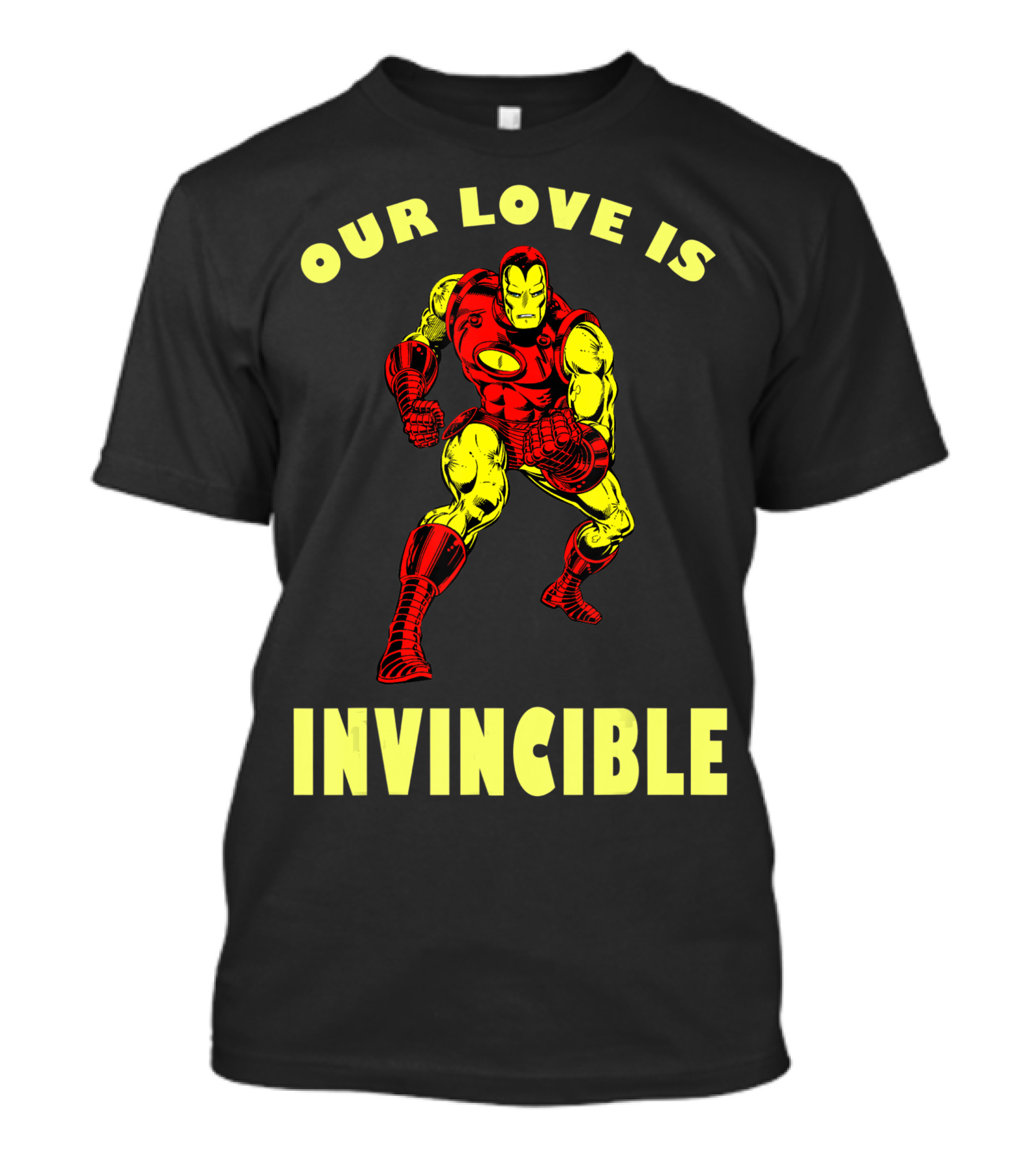 Our Love Is Invincible Marvel Valentines Day Avengers Iron Man T-Shirt