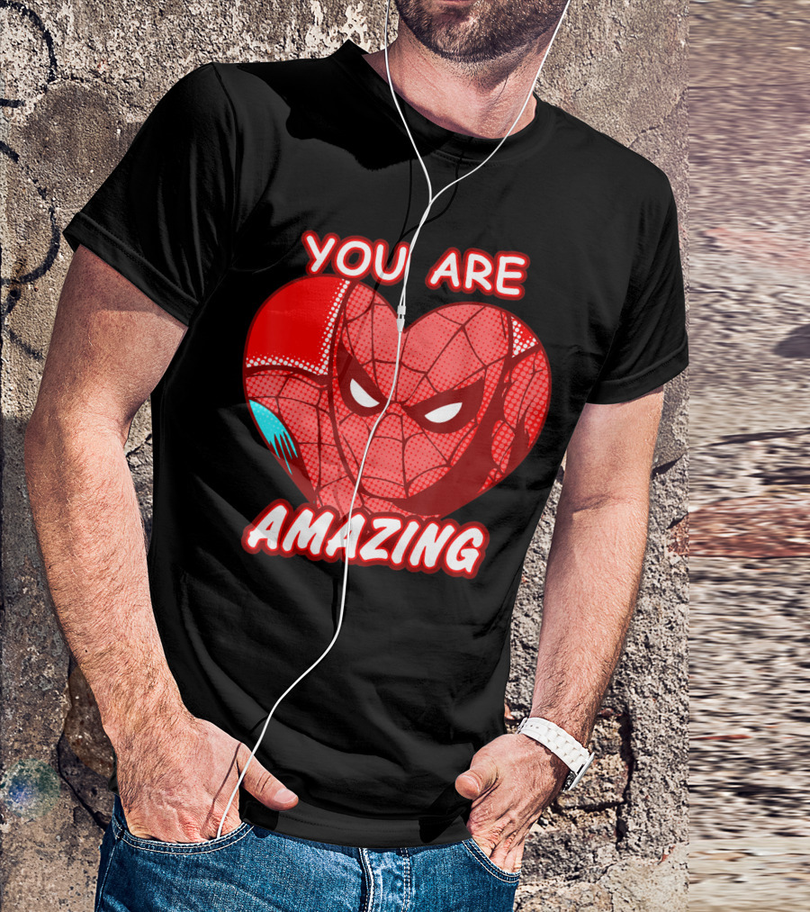 Marvel Spider-Man You Are Amazing Heart Valentine's Day T-Shirt