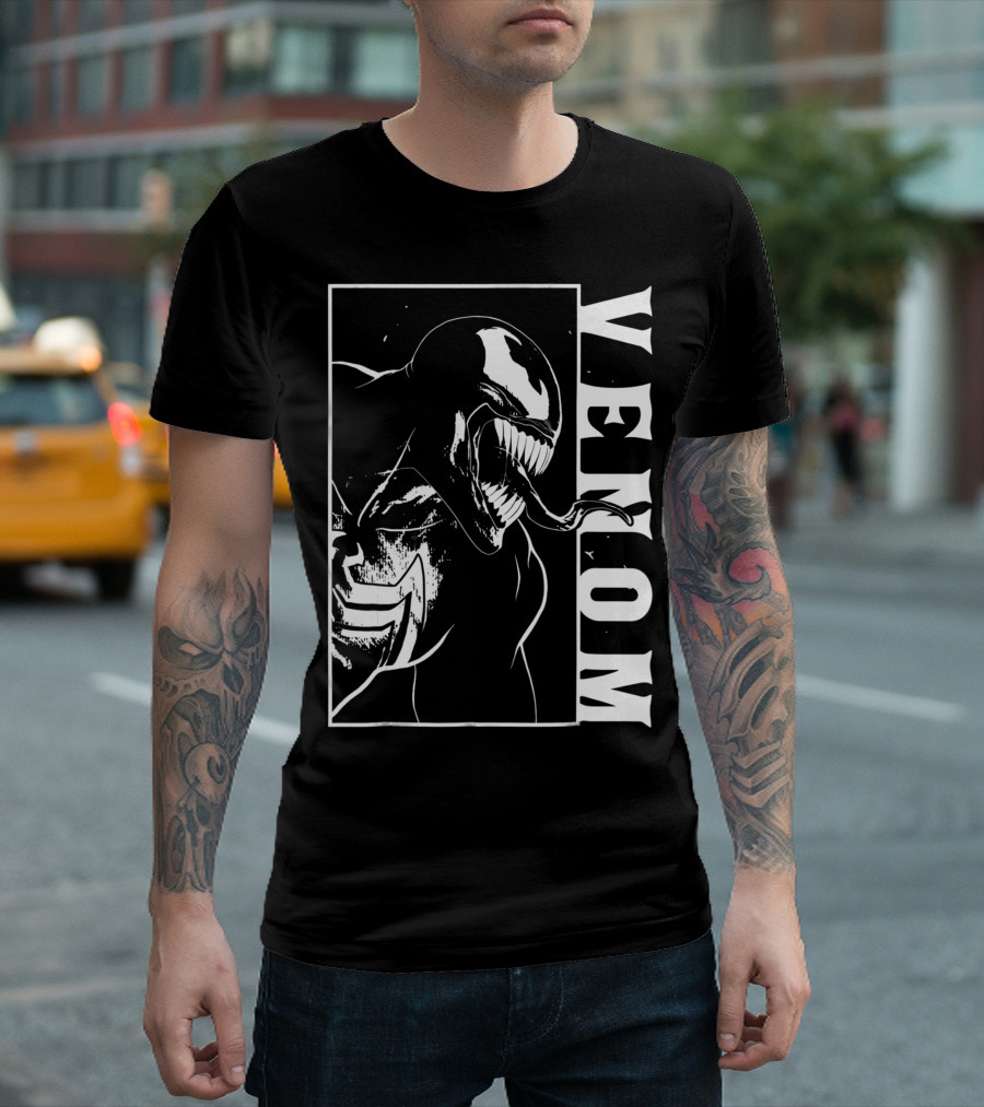 Venom Marvel Side View Tongue Out T-Shirt