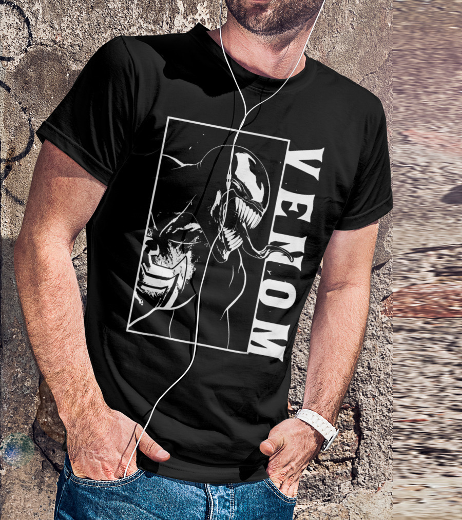 Venom Marvel Side View Tongue Out T-Shirt