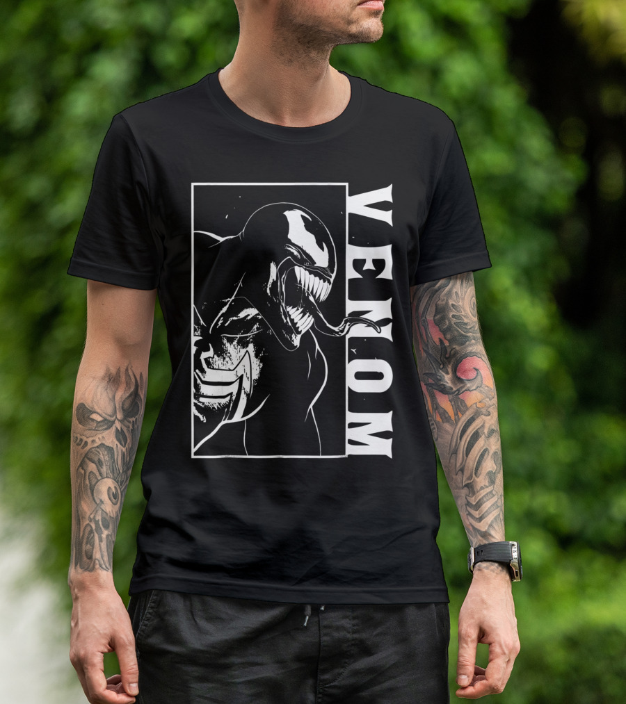 Venom Marvel Side View Tongue Out T-Shirt