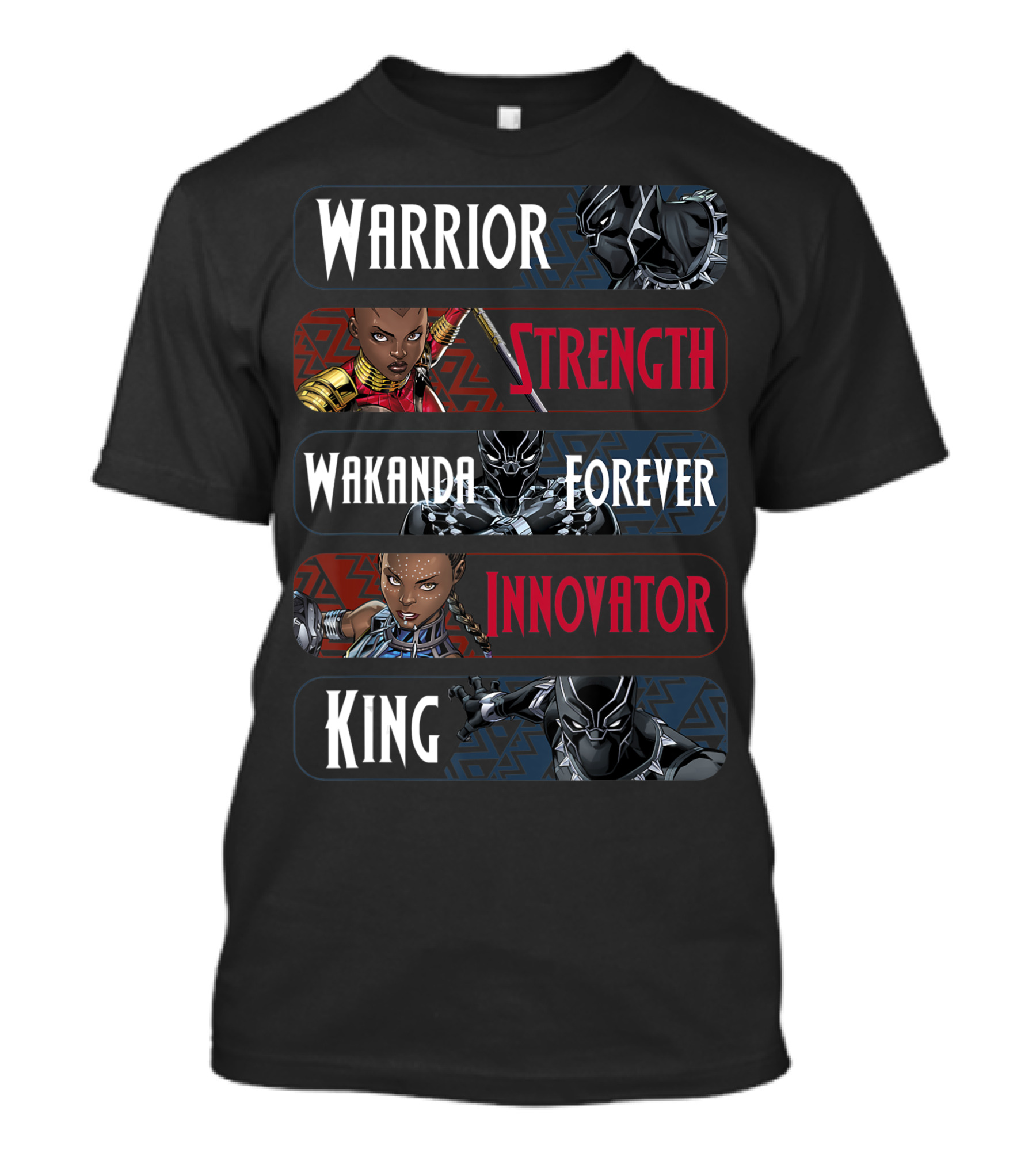 Warrior Strength Wakanda Forever Innovator King Marvel Wakanda Forever T-Shirt
