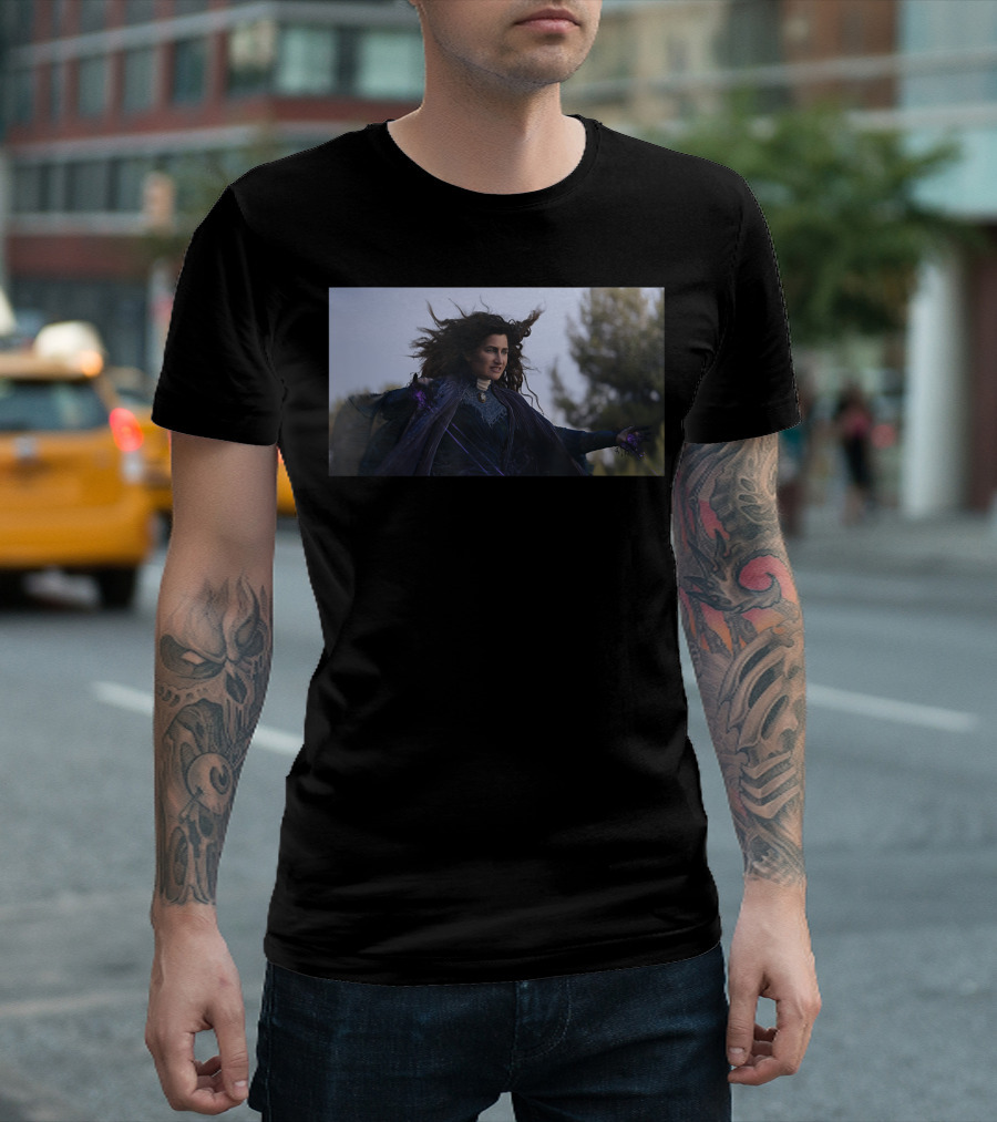 Marvel Wandavision Agatha Harkness In Flight Scene T-Shirt