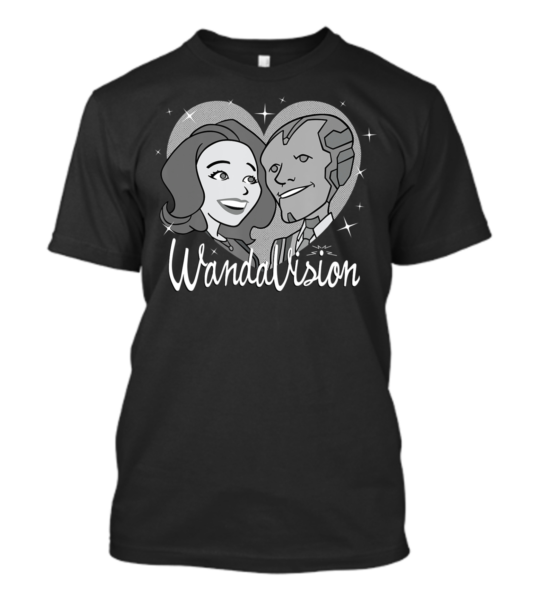Marvel Wandavision Retro Heart Style 60S T-Shirt