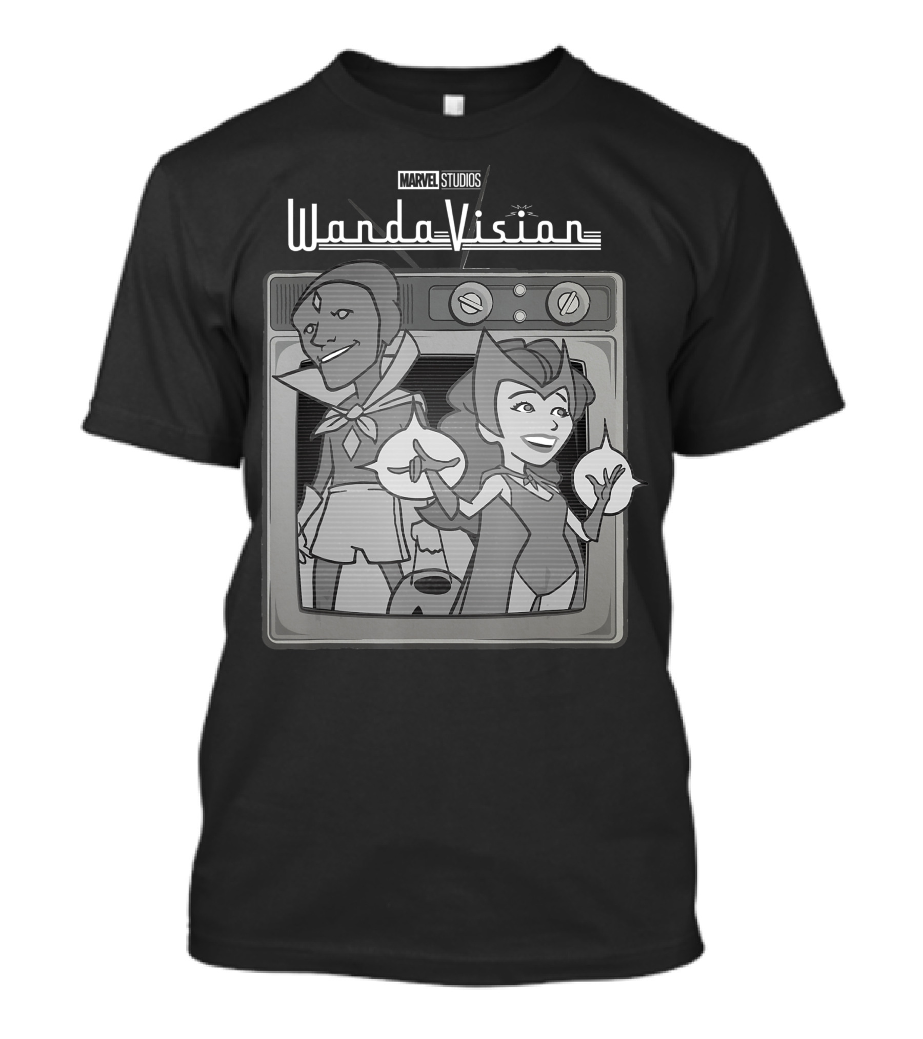 Marvel Studios WandaVision Retro Cartoon TV T-Shirt
