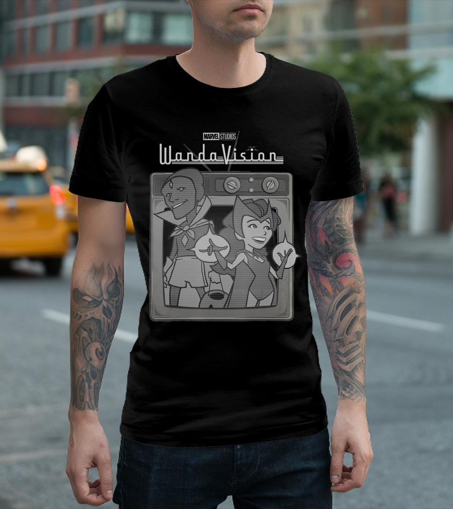 Marvel Studios WandaVision Retro Cartoon TV T-Shirt