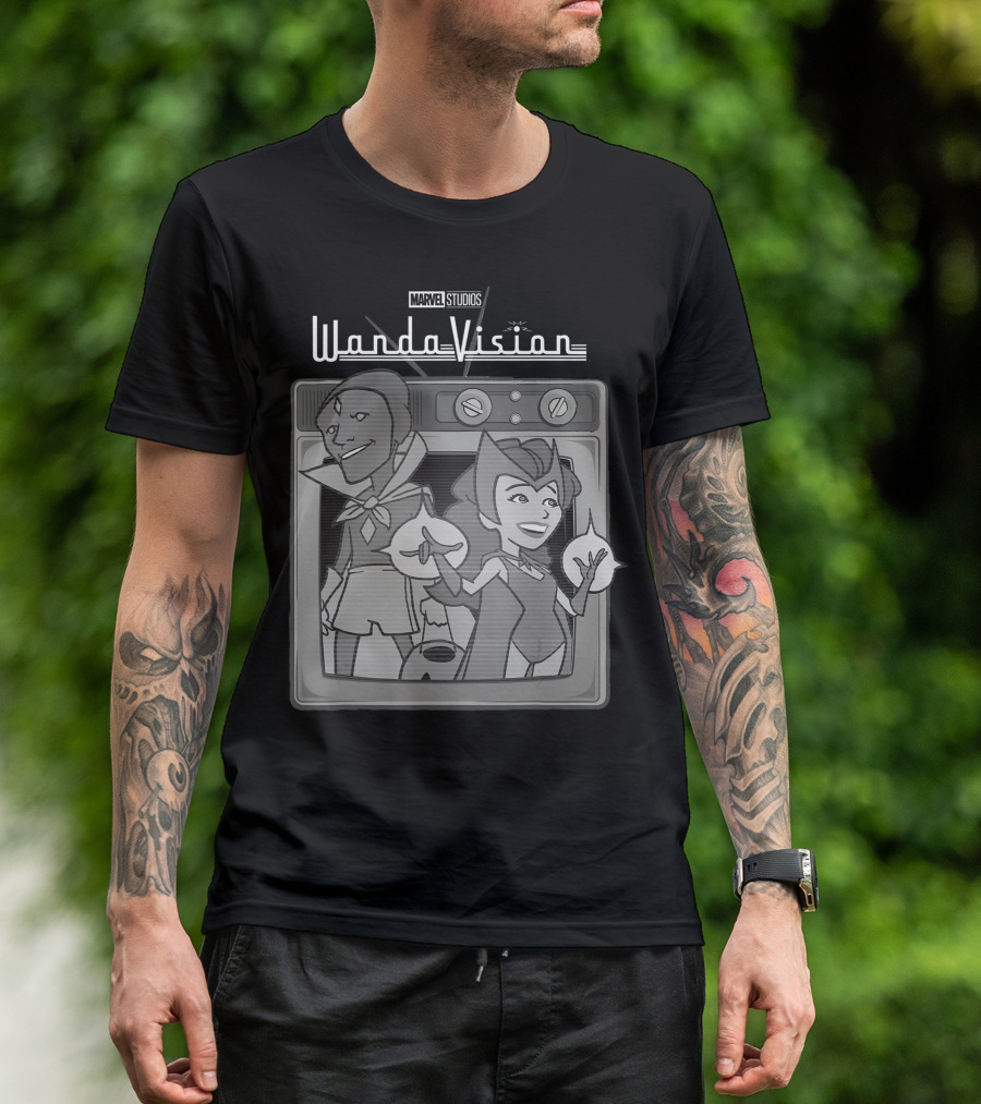 Marvel Studios WandaVision Retro Cartoon TV T-Shirt