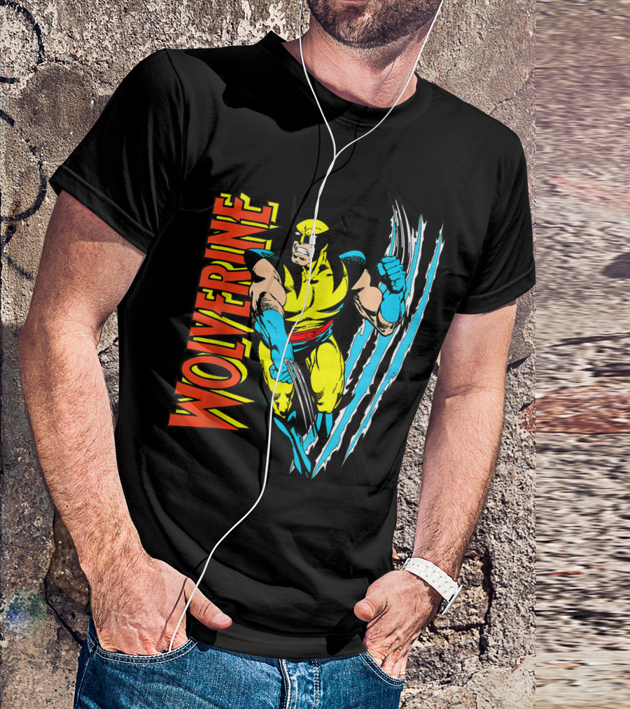 Wolverine Classic Marvel Claw Slash T-Shirt