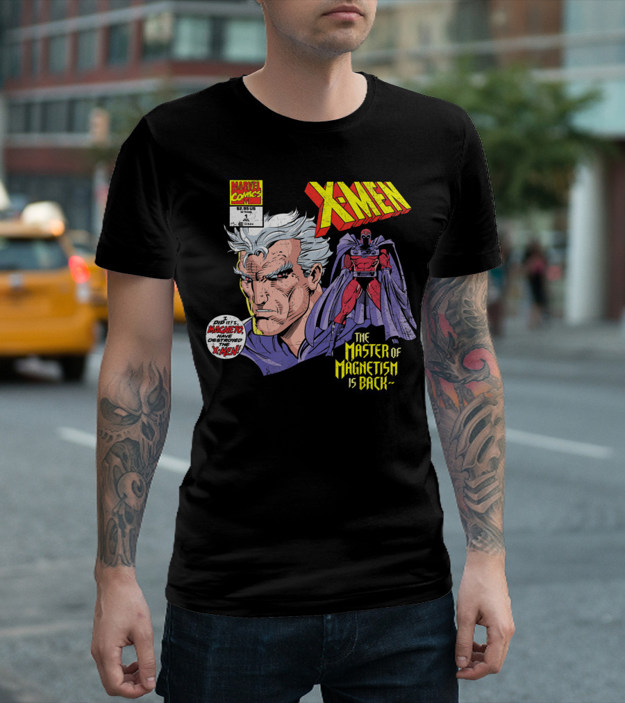 Marvel Comics X-Men The Master Of Magnetism Is Back Magneto Destroyed X-Men T-Shirt