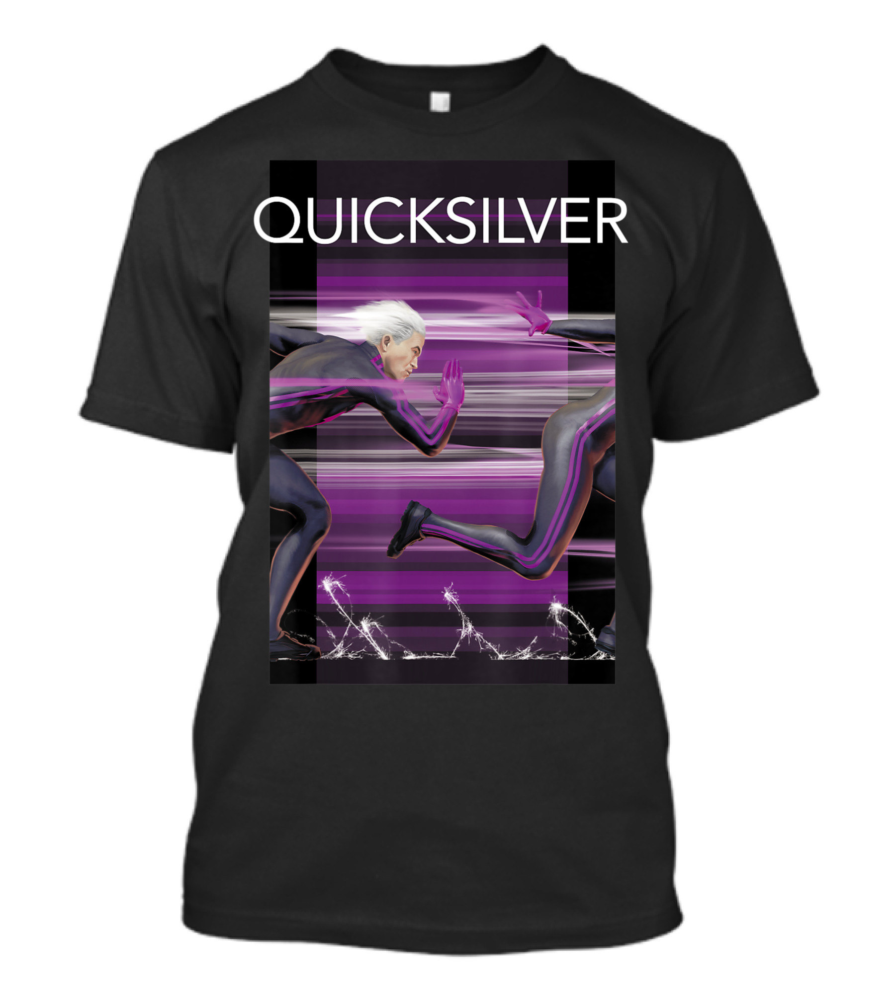 Quicksilver X Men Marvel Speeding Bullet Racing Velocity T-Shirt