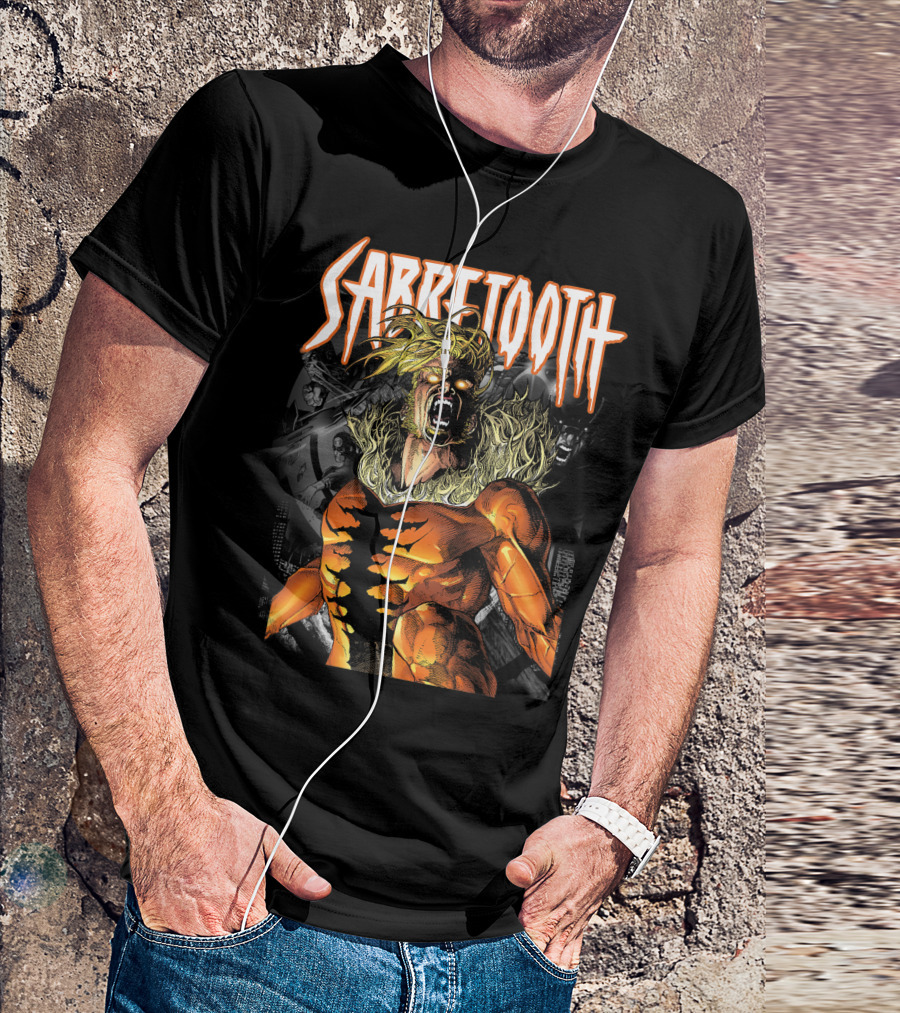 Sabretooth Marvel X-Men Release Inner Beast Fiery T-Shirt