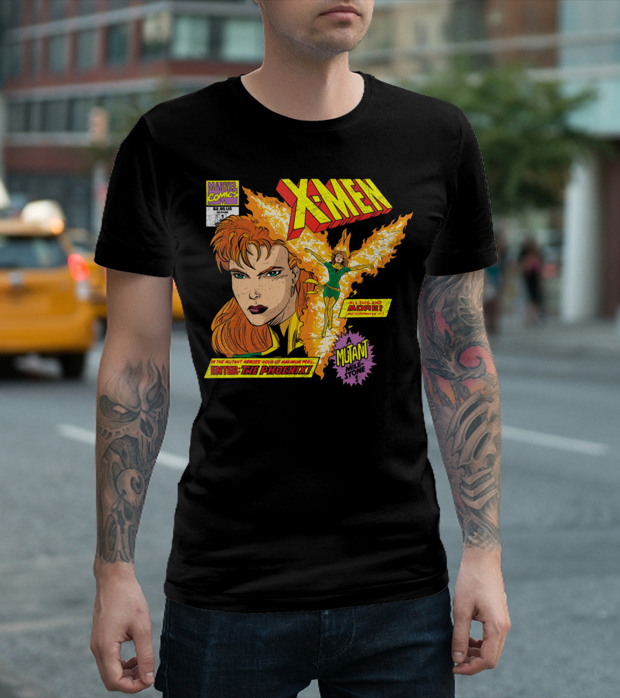 Marvel X-Men Enter The Phoenix Mutant Milestone Jean Grey Comic T-Shirt